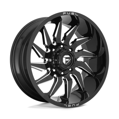 Fuel - D744 SABER - Black - GLOSS BLACK MILLED - 20" x 9", 1 Offset, 6x135 (Bolt Pattern), 87.1mm HUB