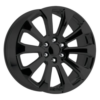OE Creations - PR204 - Black - GLOSS BLACK - 22" x 9", 28 Offset, 6x139.7 (Bolt Pattern), 78.1mm HUB