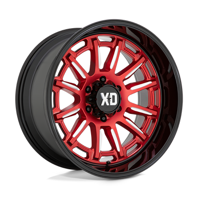 XD Series - XD865 PHOENIX - CANDY RED MILLED WITH BLACK LIP - 20" x 9", 18 Offset, 5x150 (Bolt Pattern), 110.1mm HUB