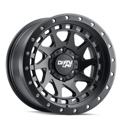 Dirty Life - ENIGMA - Black - MATTE BLACK - 17" x 9", -12 Offset, 6x135 (Bolt Pattern), 87.1mm HUB