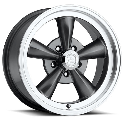 Vision Wheel American Muscle - 141 LEGEND 5 - Gunmetal - Gunmetal Machined Lip - 17" x 8", 0 Offset, 5x127 (Bolt Pattern), 83mm HUB