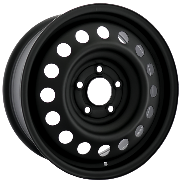 Envy Wheels - NX4 STEEL WHEEL - Black - FLAT BLACK - 16" x 6.5", 40 Offset, 5x115 (Bolt Pattern), 70.3mm HUB