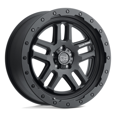 Black Rhino - BARSTOW - Black - Textured Matte Black - 18" x 9.5", -18 Offset, 5x127 (Bolt Pattern), 71.5mm HUB