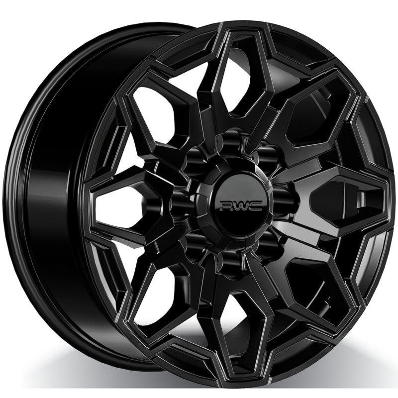 RWC - FO807 - Black - Satin Black - 20" x 9", 18 Offset, 8x170 (Bolt pattern), 124.9mm HUB