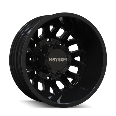 Mayhem - COGENT DUALLY - Black - Gloss Black - 17" x 6.5", -142 Offset, 8x165.1 (Bolt pattern), 121.30mm HUB