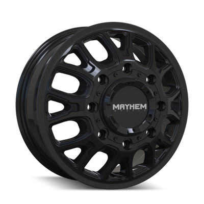 Mayhem - COGENT DUALLY - Black - Gloss Black - 17" x 6.5", 125 Offset, 8x210 (Bolt pattern), 154.20mm HUB
