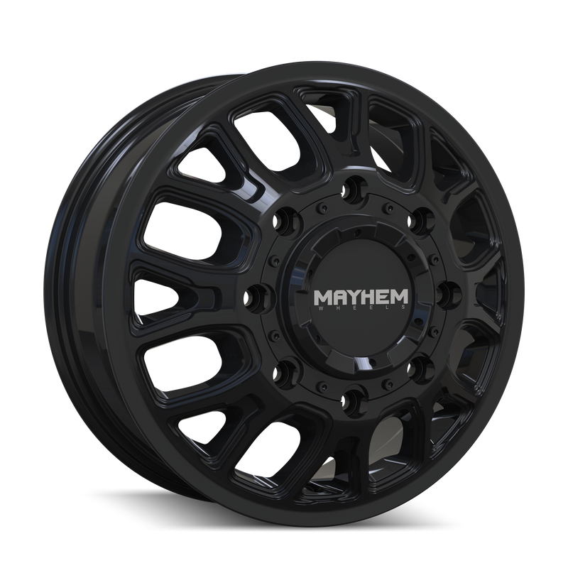 Mayhem - COGENT DUALLY - Black - Gloss Black - 17" x 6.5", 125 Offset, 8x165.1 (Bolt pattern), 121.30mm HUB