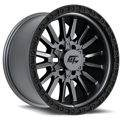 GT Off-Road - CHAMBER - Gunmetal - Black Ring / Matte Gunmetal Centre - 18" x 12", -44 Offset, 5x127/139.7 (Bolt pattern), 78.10mm HUB