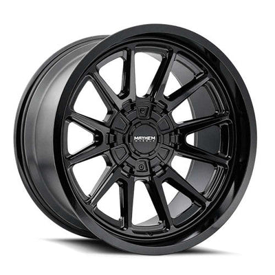Mayhem - INTREPID - Black - Gloss Black - 18" x 9", -12 Offset, 5x127/139.7 (Bolt pattern), 87mm HUB