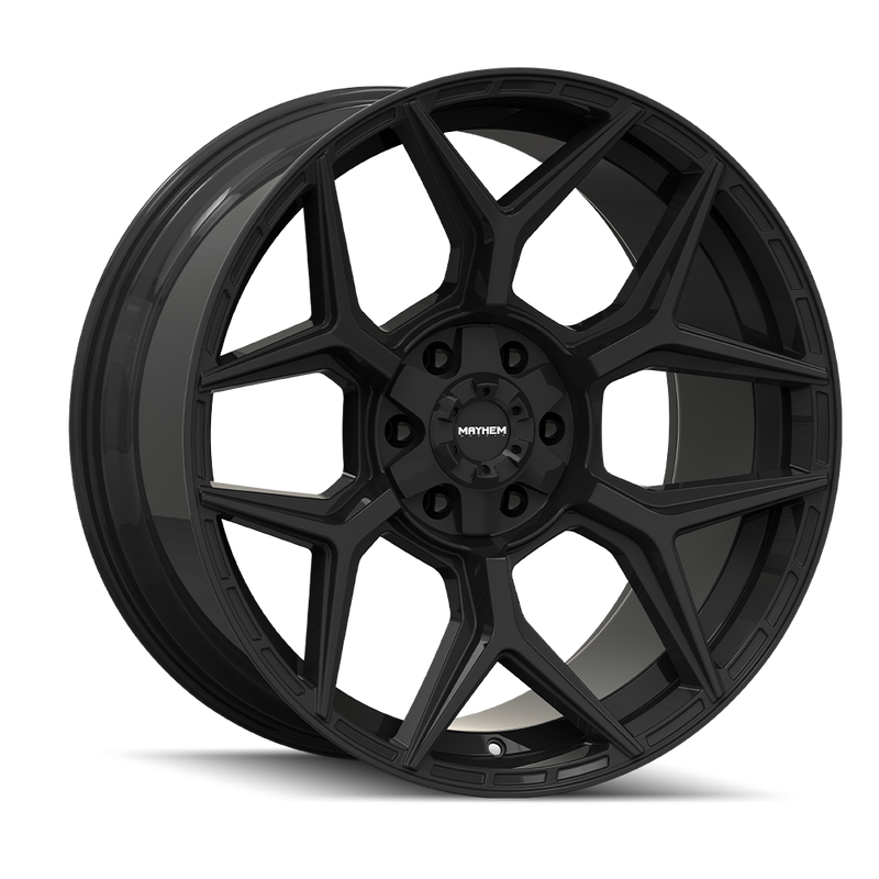 Mayhem - VANQUISH - Black - Gloss Black - 20" x 9", 0 Offset, 6x135/139.7 (Bolt pattern), 106.10mm HUB