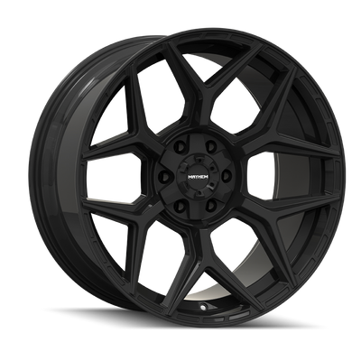 Mayhem - VANQUISH - Black - Gloss Black - 20" x 9", 0 Offset, 5x127/139.7 (Bolt pattern), 78.10mm HUB