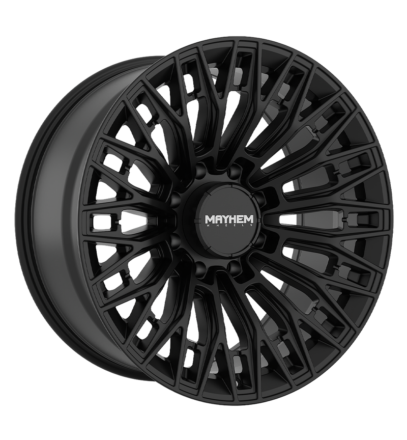 Mayhem - CYCLONE - Black - Gloss Black - 20" x 9", 0 Offset, 8x170 (Bolt pattern), 125.20mm HUB