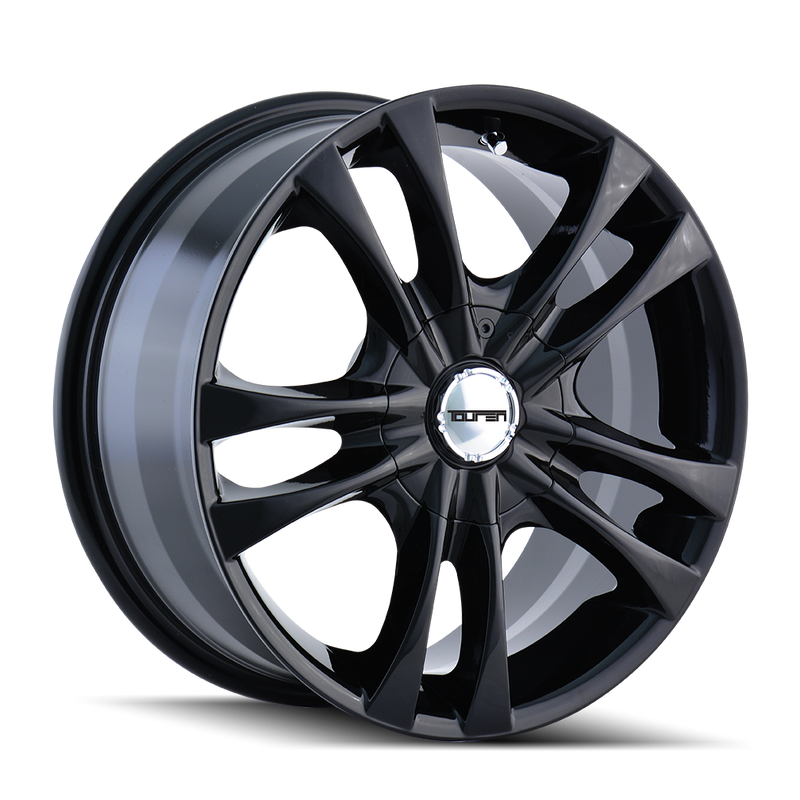 Touren - TR22 - Black - BLACK - 17" x 7", 40 Offset, 5x112/120 (Bolt Pattern), 72.6mm HUB