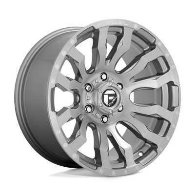 Fuel - D693 BLITZ - Gunmetal - BRUSHED GUN METAL TINTED CLEAR - 20" x 10", -18 Offset, 8x180 (Bolt Pattern), 124.2mm HUB