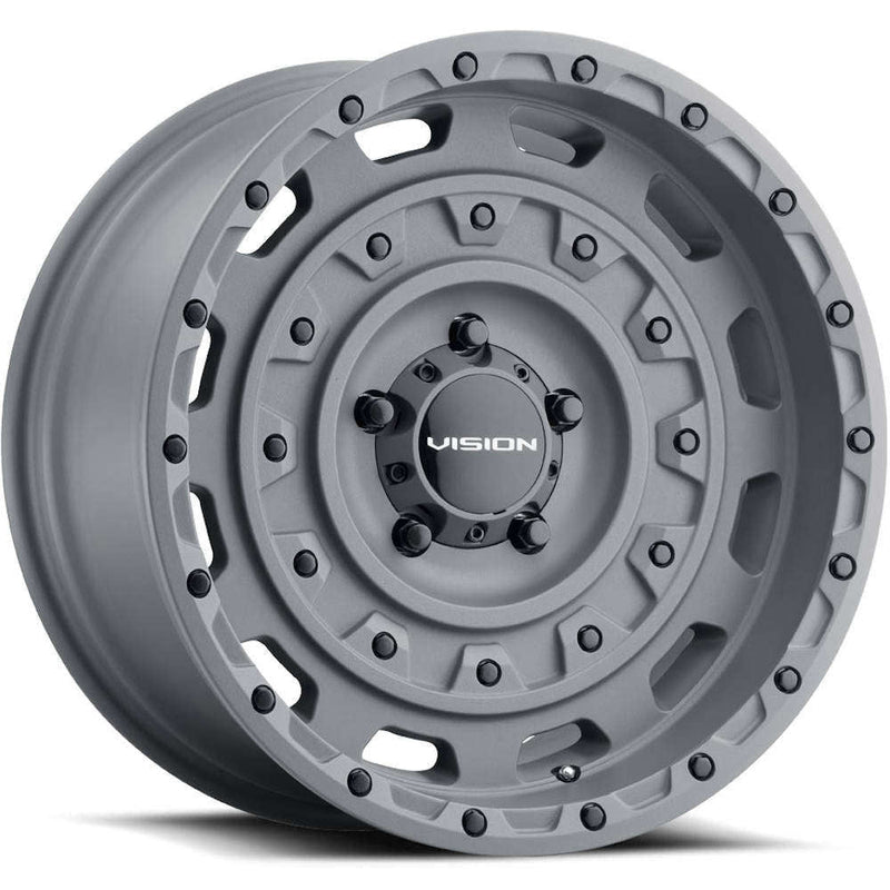 Vision Wheel Off-Road - 403 TACTICAL - Gunmetal - THRASHED GUN METAL - 20" x 9.5", -18 Offset, 8x170 (Bolt Pattern), 125.2mm HUB