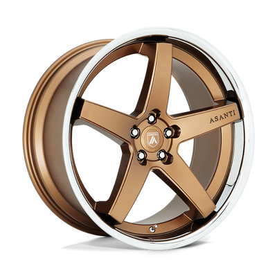 Asanti Black - ABL31 REGAL - Bronze - SATIN BRONZE WITH CHROME LIP - 20" x 9", 15 Offset, 5x115 (Bolt Pattern), 72.6mm HUB