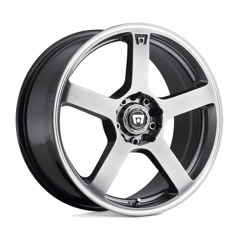 Motegi - MR116 FS5 - Silver - DARK SILVER MACHINED FLANGE - 17" x 7", 40 Offset, 5x108/114.3 (Bolt Pattern), 72.6mm HUB
