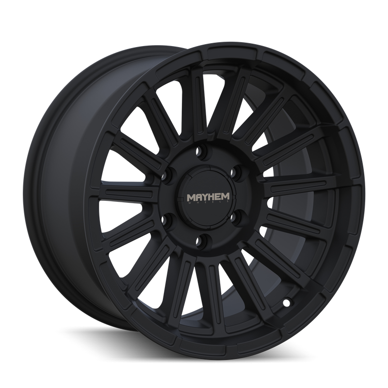 Mayhem - GRANITE - Black - Satin Black - 17" x 9", 0 Offset, 6x135 (Bolt pattern), 87.1mm HUB