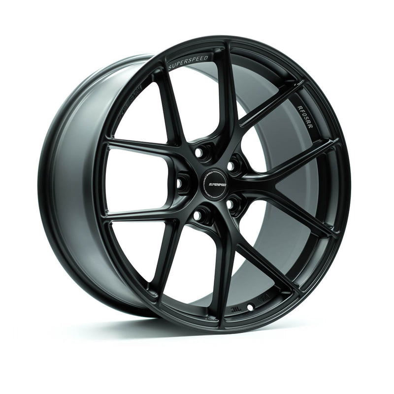 Superspeed - RF05RR - Black - Matt Black - 19" x 9.5", 25 Offset, 5x112 (Bolt Pattern), 67mm HUB