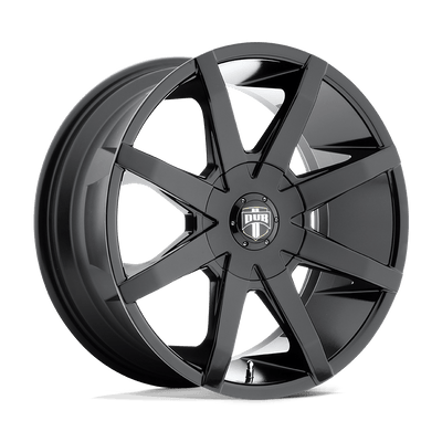 DUB - S110 PUSH - Black - GLOSS BLACK - 20" x 8.5", 42 Offset, 6x115/120 (Bolt Pattern), 72.6mm HUB