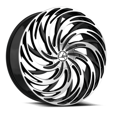 Azara - AZA-531 - Black - Gloss Black Machined - 20" x 8.5", 35 Offset, 5x112/114.3 (Bolt pattern), 74.1mm HUB