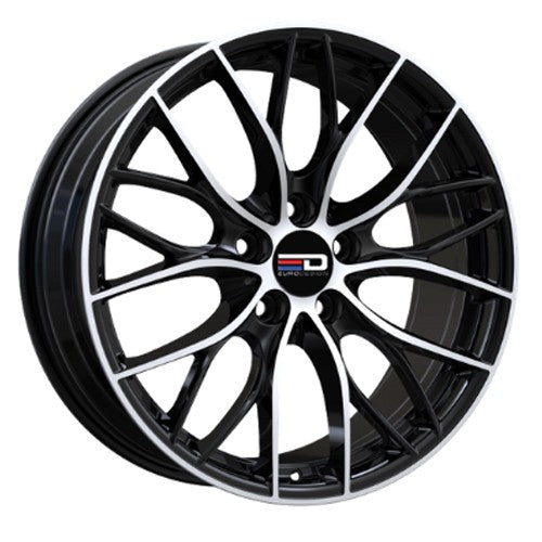 Euro Design - Camillo - Black - Gloss Black Machined - 19" x 8.5", 35 Offset, 5x112 (Bolt Pattern), 66.7mm HUB