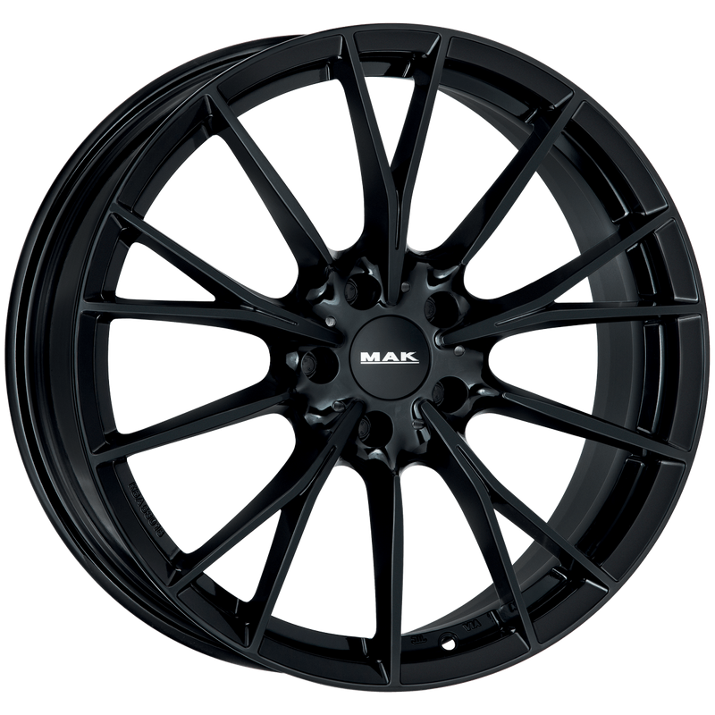 Mak Wheels - FABRIK - Black - GLOSS BLACK - 19" x 8", 54 Offset, 5x112 (Bolt Pattern), 66.6mm HUB