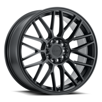 Ruff - OVERDRIVE - Black - Matte Black - 18" x 8", 38 Offset, 5x112/120 (Bolt Pattern), 72.1mm HUB