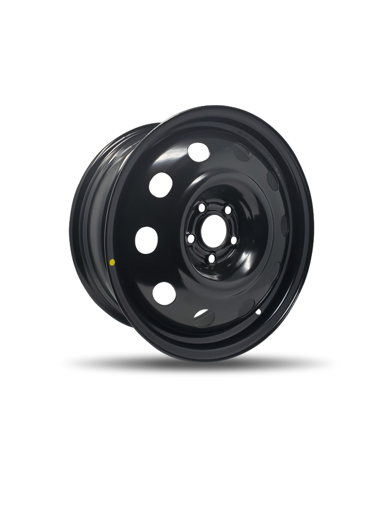 DTD - Steel - Black - Black - 17" x 7", 52 Offset, 5x108 (Bolt Pattern), 63.5mm HUB