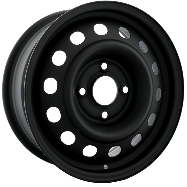 Envy Wheels - NX4 STEEL WHEEL - Black - FLAT BLACK - 15" x 6", 45 Offset, 4x114.3 (Bolt Pattern), 67.1mm HUB