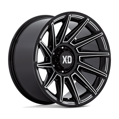 XD Series - XD867 SPECTER - Black - GLOSS BLACK MILLED - 20" x 10", -18 Offset, 8x180 (Bolt Pattern), 124.2mm HUB