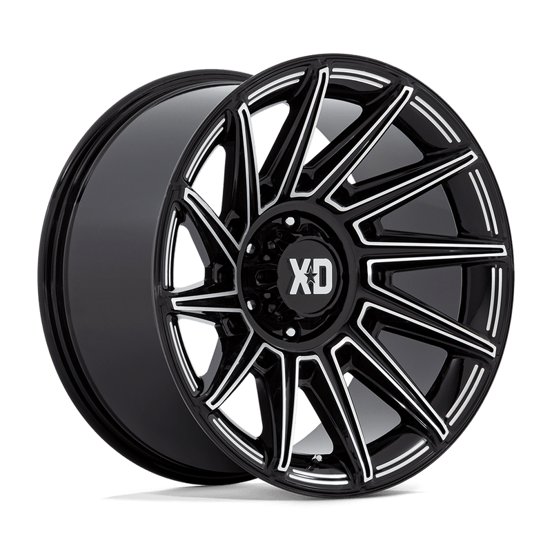 XD Series - XD867 SPECTER - Black - GLOSS BLACK MILLED - 20" x 10", -18 Offset, 8x180 (Bolt Pattern), 124.2mm HUB