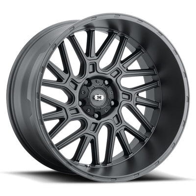 Vision Wheel Off-Road - 404 BRAWL - Black - Satin Black - 20" x 9", 12 Offset, 6x135 (Bolt Pattern), 87.1mm HUB