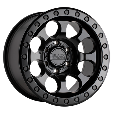 Black Rhino - RIOT - Gunmetal - MATTE BLACK - 17" x 8.5", -38 Offset, 8x170 (Bolt Pattern), 125.1mm HUB