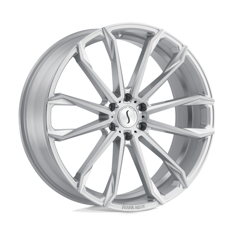 Status Wheels - MASTADON - Silver - Silver with Brushed Machined Face - 20" x 9", 20 Offset, 5x139.7 (Bolt Pattern), 78.1mm HUB