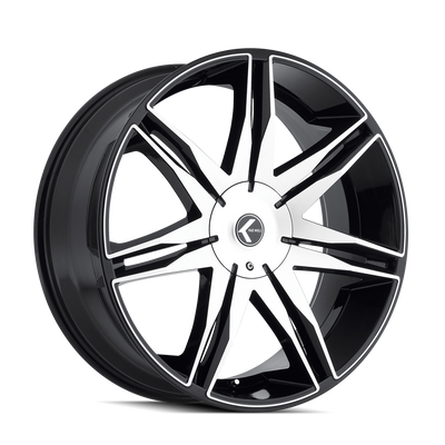 Kraze Wheels - EPIC - Black - BLACK/MACHINED - 26" x 10", 18 Offset, 5x115/120 (Bolt Pattern), 74.1mm HUB