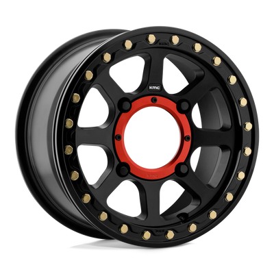 KMC Powersports - KS234 ADDICT 2 BEADLOCK - Black - SATIN BLACK - 14" x 7", 38 Offset, 4x137 (Bolt Pattern), 112.1mm HUB