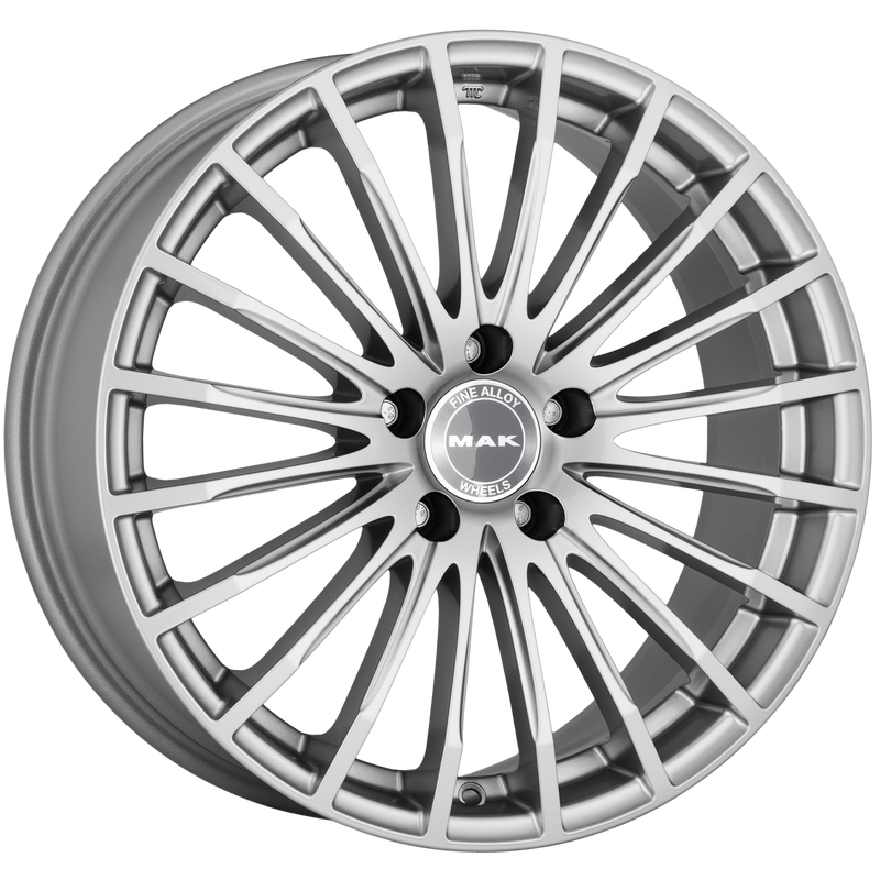 Mak Wheels - STARLIGHT - Silver - SILVER - 17" x 7.5", 45 Offset, 5x112 (Bolt Pattern), 66.6mm HUB