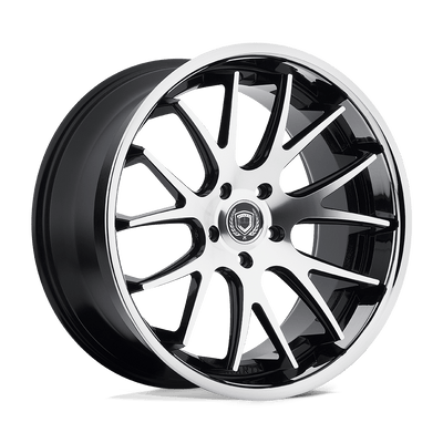 Asanti Black - ABL-3 CASTOR - Black - MACHINED FACE SS LIP - 20" x 8.5", 38 Offset, 5x112 (Bolt Pattern), 74.1mm HUB