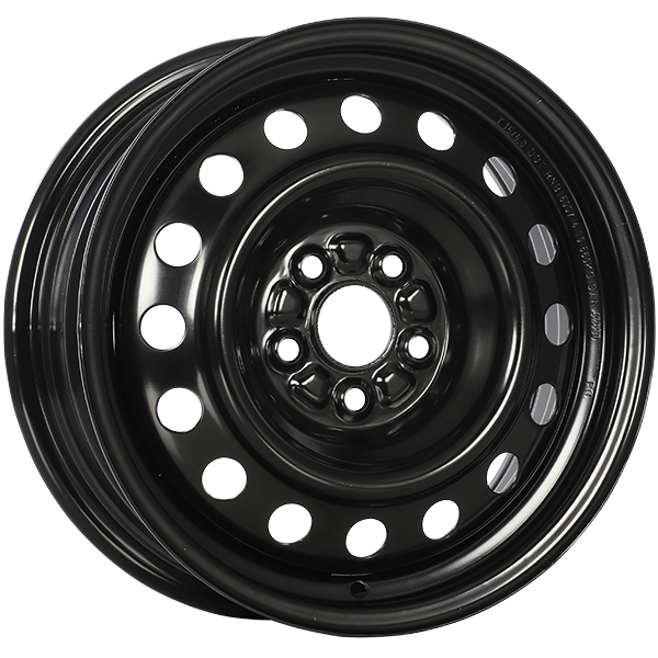 RNB - STEEL WHEEL - Black - Black E-Coating - 15" x 6", 40 Offset, 5x100 (Bolt Pattern), 54.1mm HUB