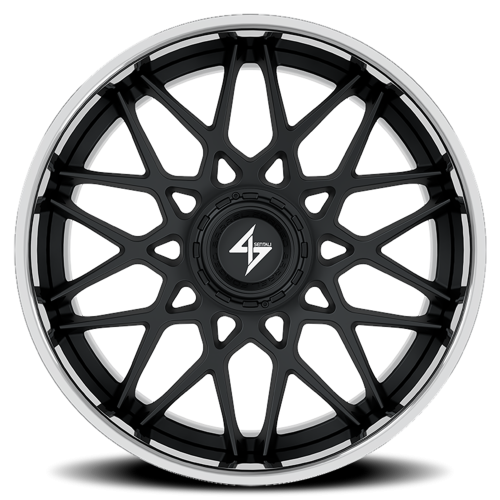 Sentali - BFX5 - Polished - Polished Lip / Gloss Black Centre - 24" x 12", -44 Offset, 8x165.1/180 (Bolt pattern), 125.20mm HUB