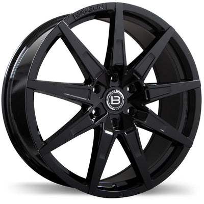Braelin - BR15 - Black - Gloss Black - 20" x 8.5", 40 Offset, 6x135 (Bolt Pattern), 87.1mm HUB