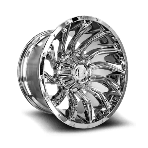 XF Off-Road - XF-224 - Chrome - 22" x 12", -44 Offset, 8x165.1/170 (Bolt pattern), 125.2mm HUB