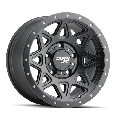 Dirty Life - THEORY - Black - MATTE BLACK - 20" x 9", 0 Offset, 6x139.7 (Bolt Pattern), 106mm HUB
