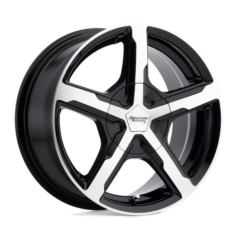 American Racing - AR921 TRIGGER - Black - GLOSS BLACK MACHINED - 17" x 8", 15 Offset, 5x115 (Bolt Pattern), 72.6mm HUB