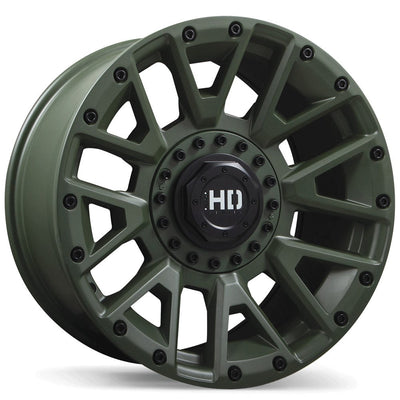 Fast HD - Knuckles - Satin Green - 20" x 10", 0 Offset, 6x135/139.7 (Bolt Pattern), 93.1mm HUB