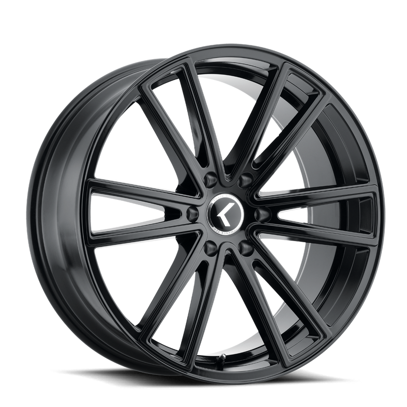 Kraze Wheels - LUSSO - Black - GLOSS BLACK - 17" x 8", 38 Offset, 5x120 (Bolt Pattern), 74.1mm HUB