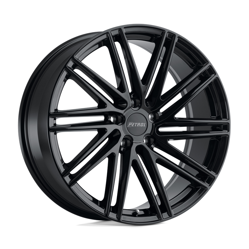 Petrol Wheels - P1C - Black - GLOSS BLACK - 18" x 8", 40 Offset, 5x112 (Bolt Pattern), 72.1mm HUB