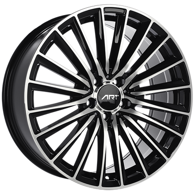 ART - Replica 277 - Black - Gloss Black - Machined Face - 19" x 8", 35 Offset, 5x112 (Bolt Pattern), 66.6mm HUB