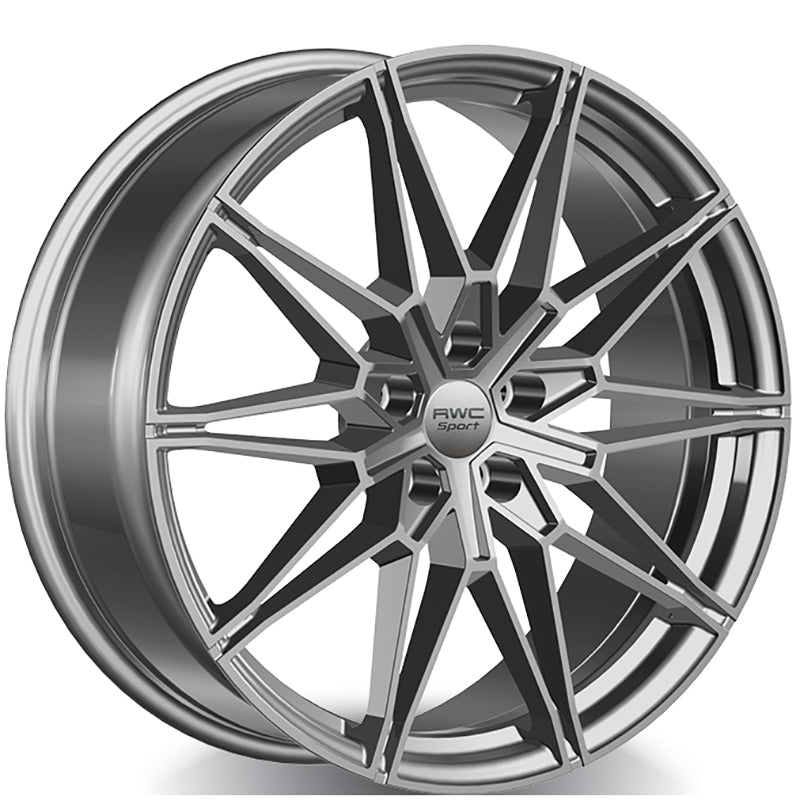 RWC - BM875 - Silver - Gloss Silver - 18" x 8", 30 Offset, 5x112 (Bolt pattern), 66.60mm HUB